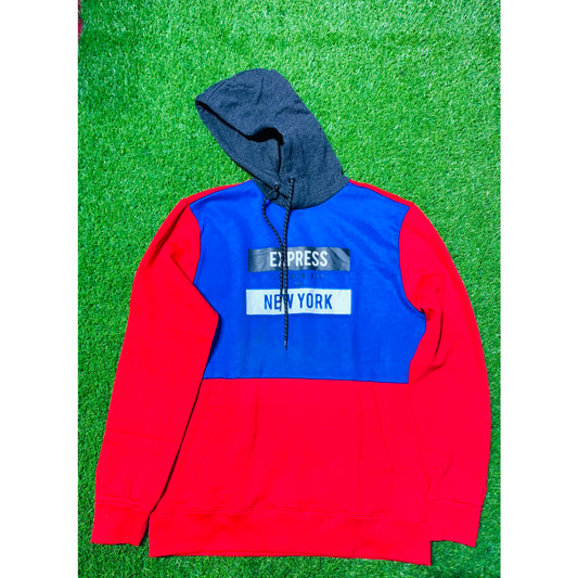 Express Newyork Unisex Hoddie Red Blue