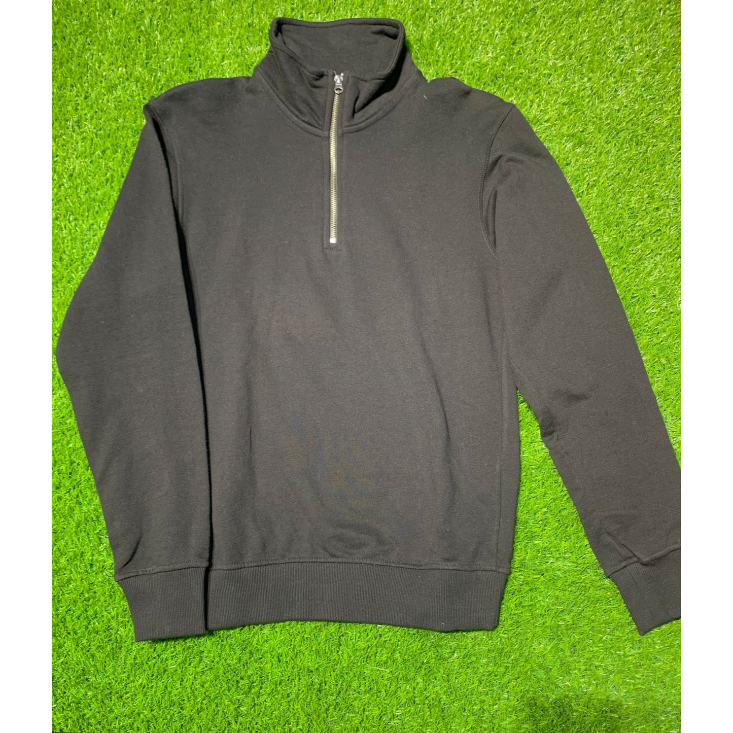 Black Half zip Unisex Hoddie