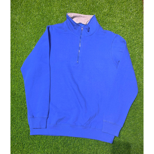 Royal Blue Half zip Unisex Hoddie