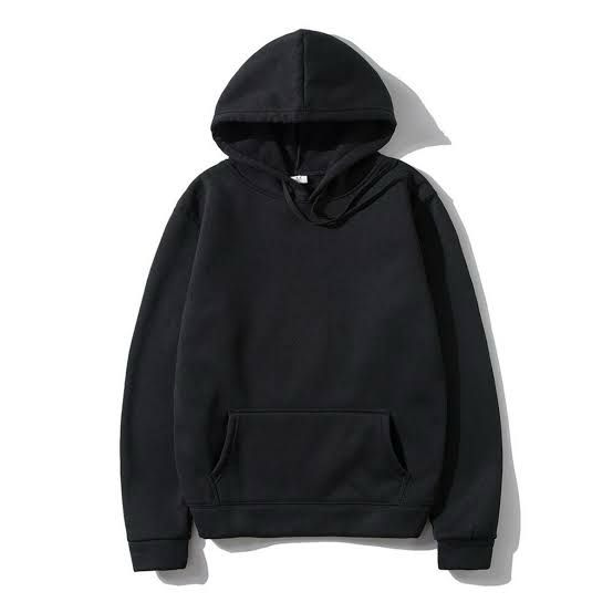 Black Unisex Zipper Hoddie