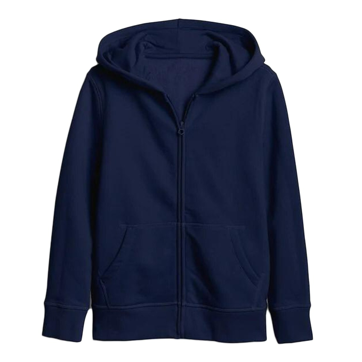 Navy Blue Unisex Zipper Hoddie