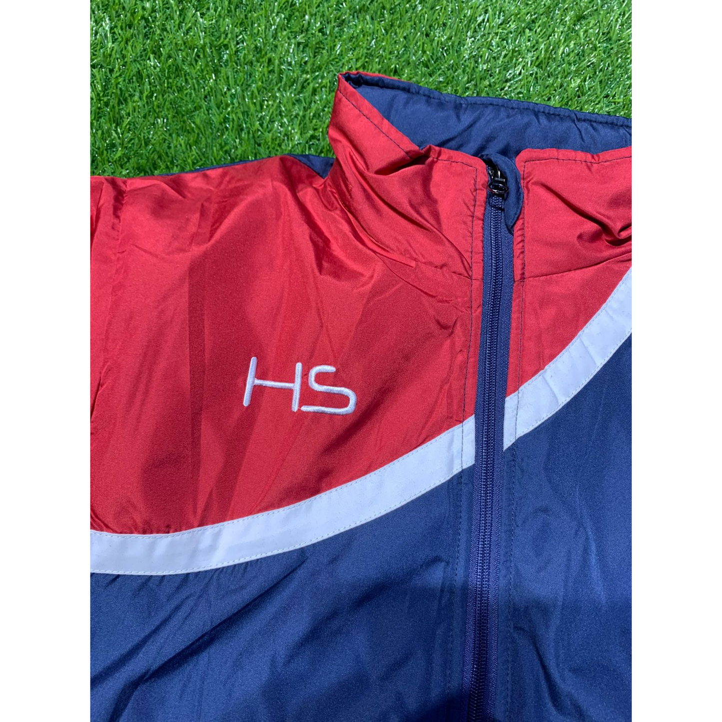 HS Parachute Fleece Jacket Red Blue