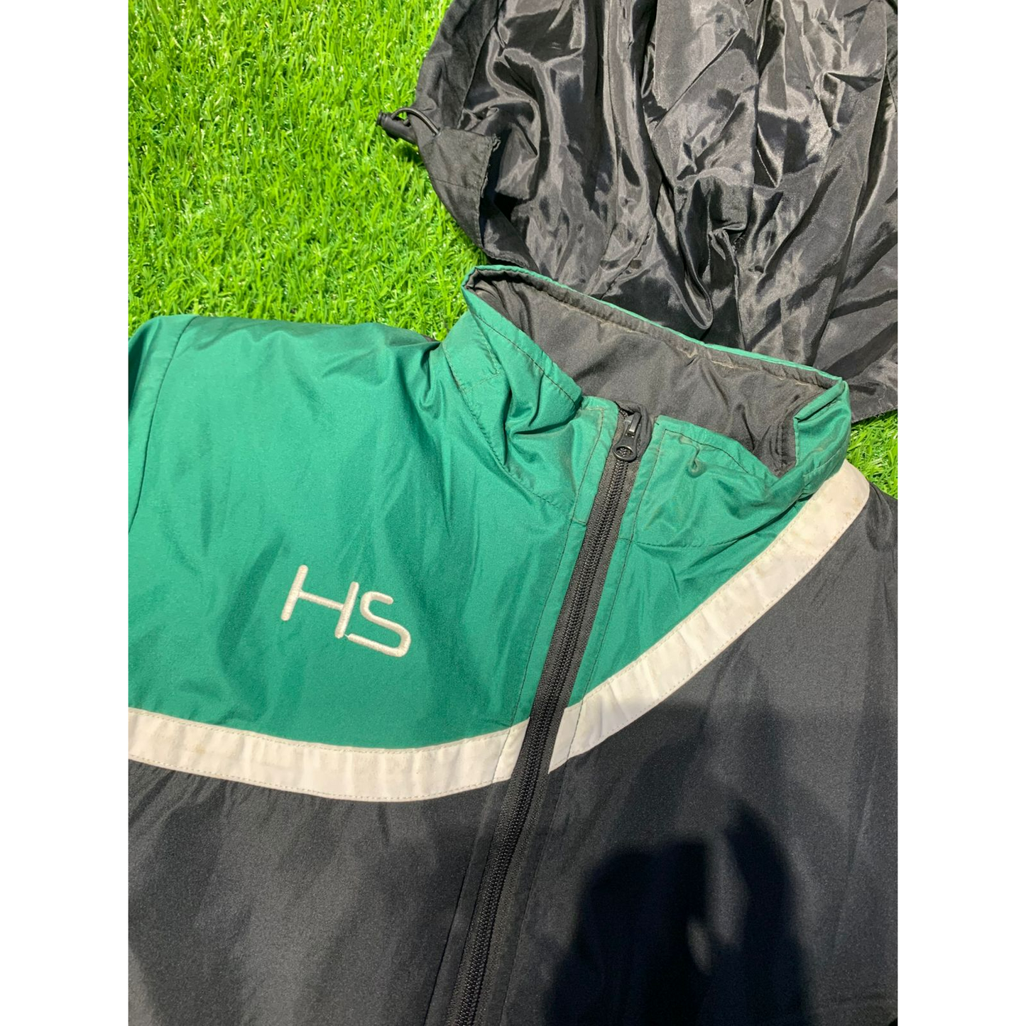 HS Parachute Fleece Jacket Black Green