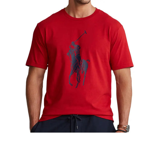 POLO Round Neck Tee Red-Black