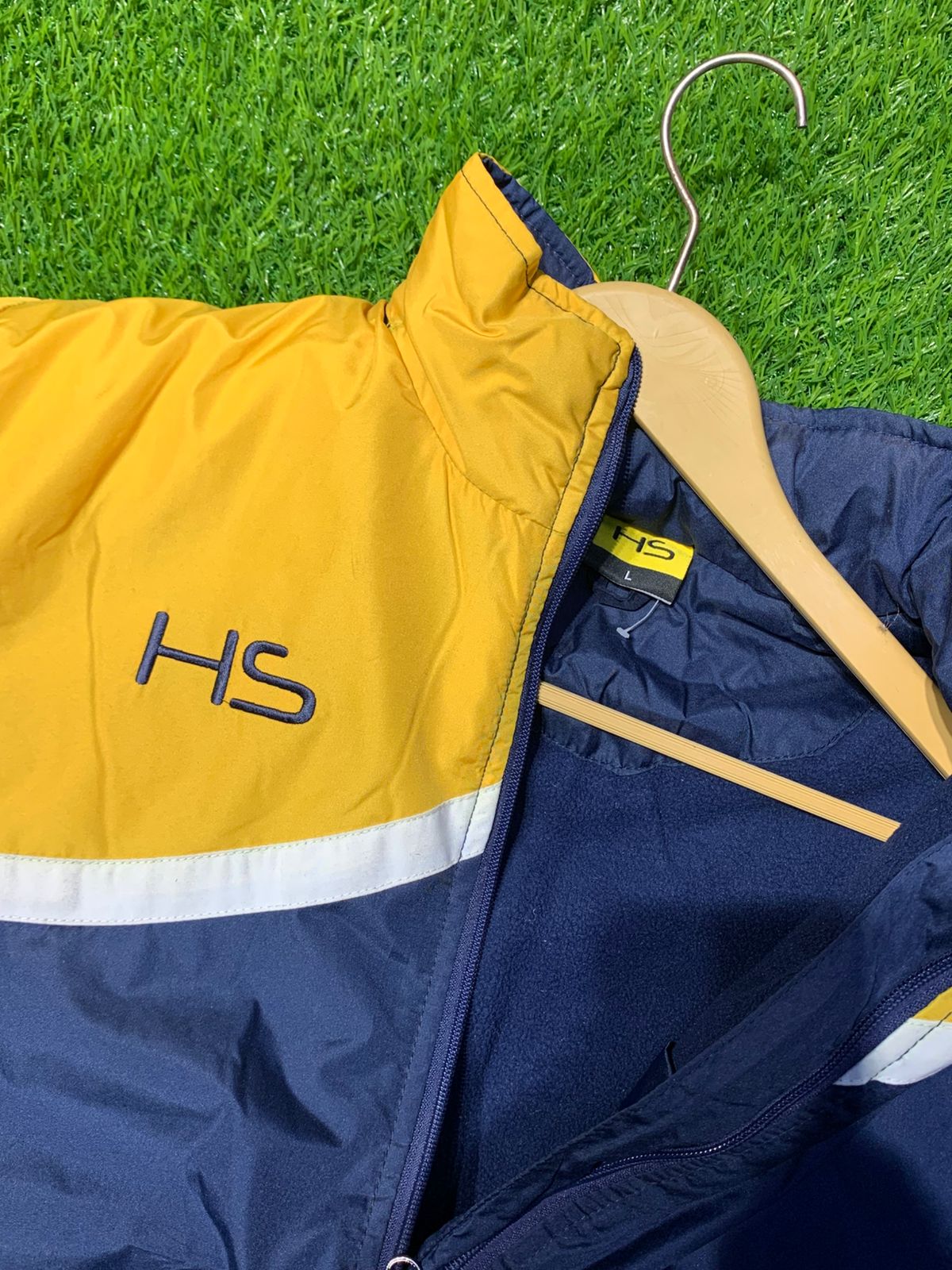 HS Parachute Fleece Jacket Blue Yellow