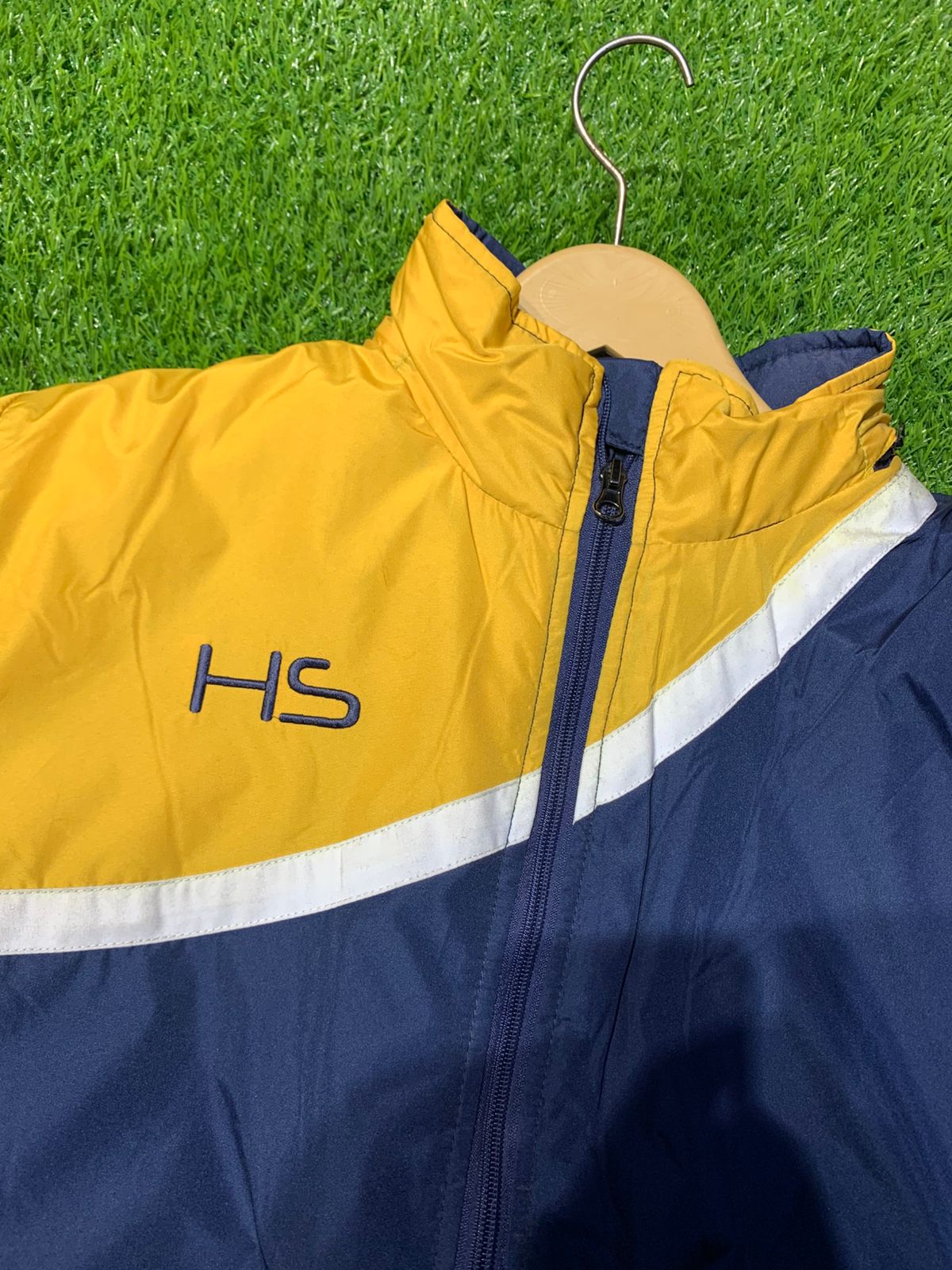 HS Parachute Fleece Jacket Blue Yellow